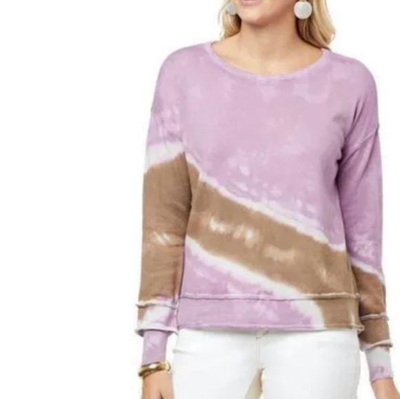 Democracy  tight knit tie dye sweater boho, laggenlook,  beachy,  lounge… - Picture 1 of 16